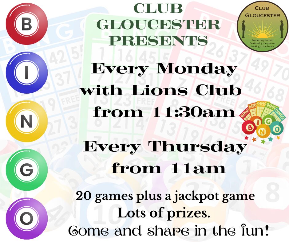Bingo at Club Gloucester